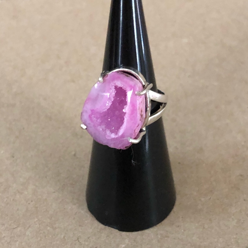 Pink Geode Ring